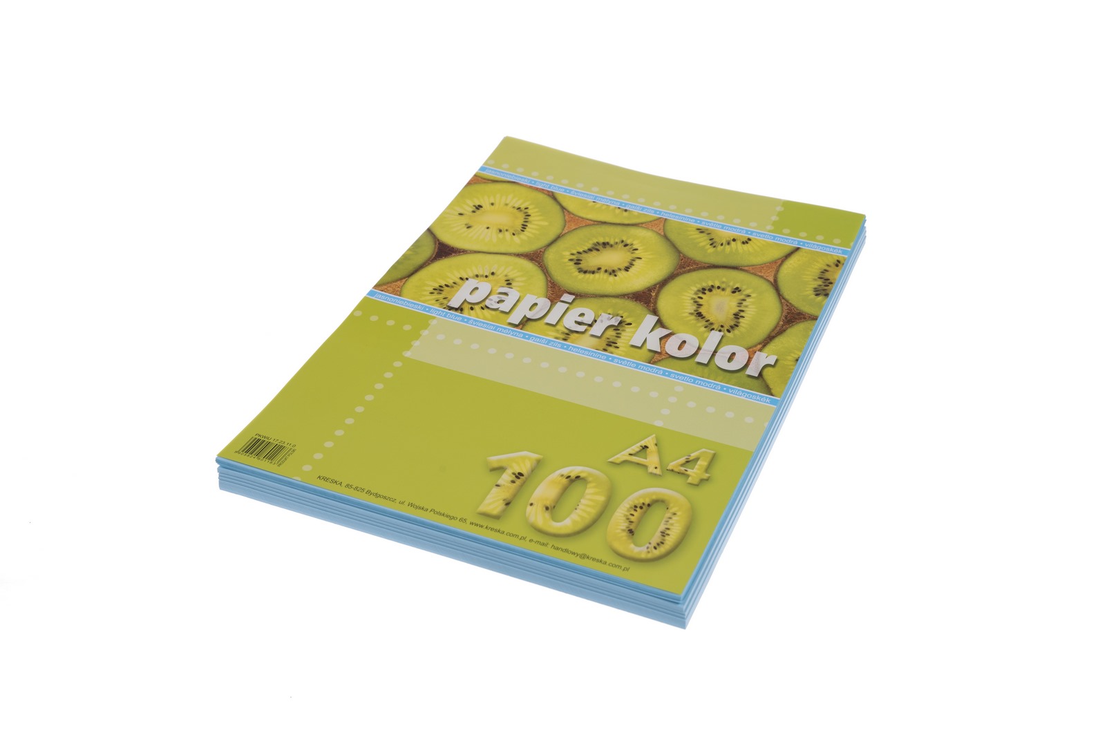 Papier ksero A4 80g 100ark. niebieski Kreska